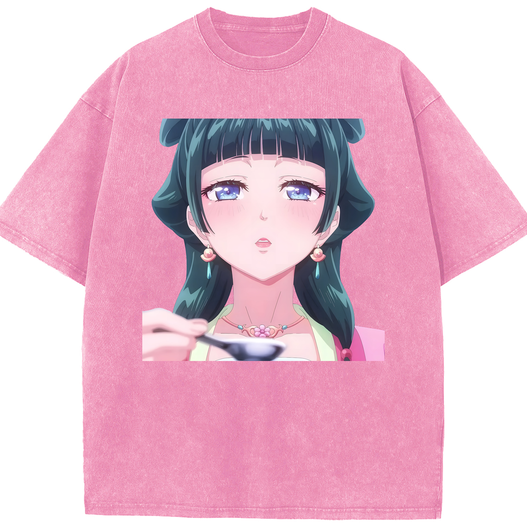 （画像用） 薬屋のひとりごと The Apothecary Diaries 綿100% ヴィンテージ風 半袖Tシャツ（フロントプリント）